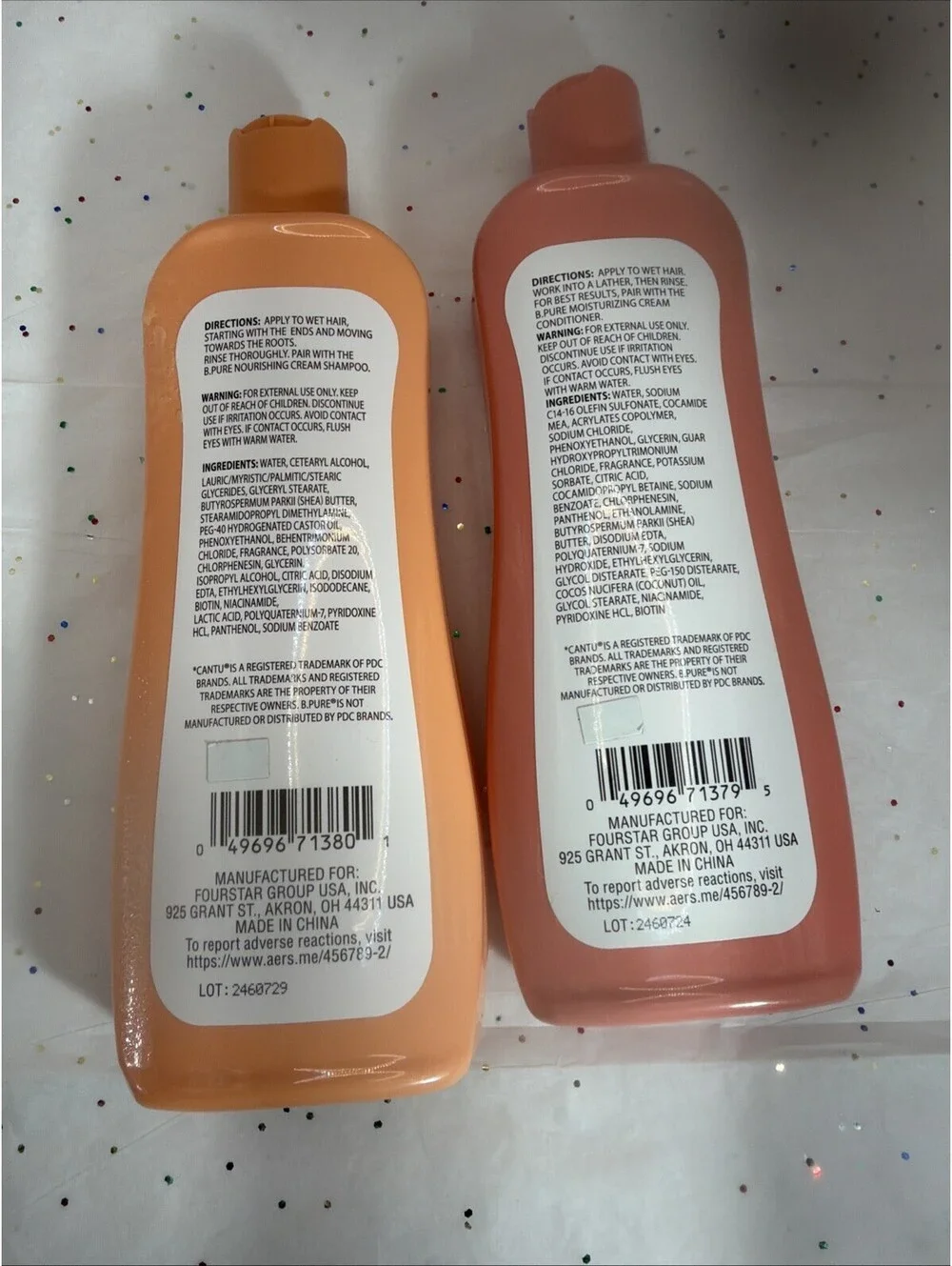 B.Pure Shea Butter Moisturizing Cream Shampoo & Conditioner Set 13.5 oz Each